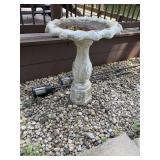 Concrete birdbath