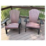 Pair of Adirondack chairs