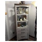 3 drawer bookcase. Bookcase only. Other items