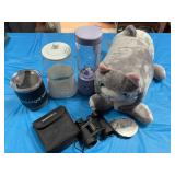 Bushnell binoculars, cuddle, buddies, blanket,