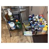 Cleaning supplies, raid and other as shown.