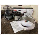 Brentwood Panini maker, Cuisinart chopper,