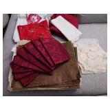 Table Linens many placements approximately 8 to 9