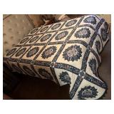 Handmade and appears to be hand quilted. Shown on