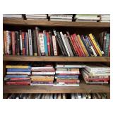 Two shelves of books cookbooks