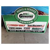 MTD parts and service center sign. 24 x 36 metal