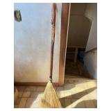 Hand carved folk art hearth broom