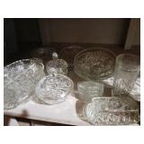 Miscellaneous clear glassware