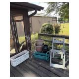 Answer, Hannah and chick planter, trellis and