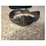 Silver tone snake hinged bracelet. I THINK