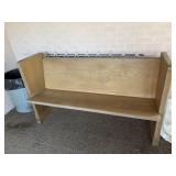 Old church pew. NEEDS REPAIR on one end