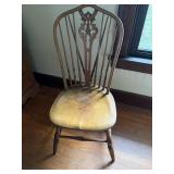 Antique/vintage chair. Notice the one spindle has