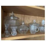 Glass canister/cookie jar, covered candy dish,