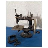 Antique singer Sewhandy Childs crank mini sewing