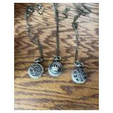 Three vintage watch necklaces