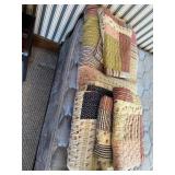 Bedding includes two twin size, quilts and shams