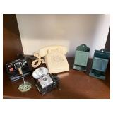 Rotary desk Phone, wall, mount matches holder,