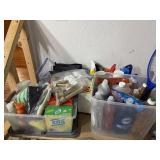 Cleaning supplies and bug swatter
