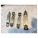 4 vintage advertising bottle openers. Two