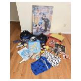 Disney items incl. poster, bags, backpacks and