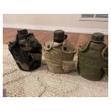 3 canteens. Plastic