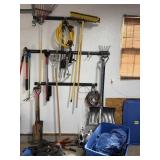 Rakes, parts, bags, windshield wiper fluid as