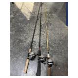 3 rod and reels