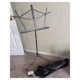 Music stand, coast tripod, and speaker