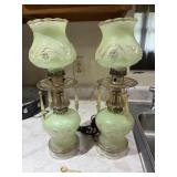 Antique/vintage boudoir/hurricane lamps. One of