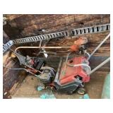 Snow blower weedeater and two small tiller