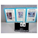 LOT(3): "THE DALLAS MORNING NEWS" NEWSPAPERS- "