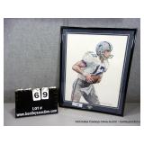 FRAMED PRINT OF ROGER STAUBACH- QUARTER BACK- 1969