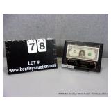 DARYL JOHNSON DOLLAR BILL- ON PLAQUE- "THE MOOSE"