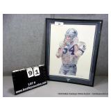 FRAMED PRINT OF CHUCK HOWLEY- LINE BACKER- 1976-19