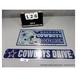 LOT:2 DALLAS COWBOYS ROOM DÉCOR SIGNS