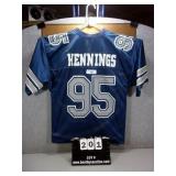 SIGNED #95 JERSEY BY CHAD HENNINGS- BLUE