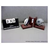 DALLAS COWBOYS FOOTBALL AND HELMET BOOK ENDS