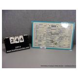 SIGNED COWBOYS SPORTS CAFÉ MENU- SIGNED BY TONY DO