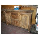 WOOD CABINET, 2 DRAWER, 2 DOOR