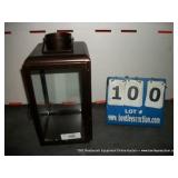 BROWN METAL LANTERN BROWN METAL LANTERN