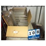 BOX: ASSORTED PLASTIC BINS W/ CUTTING BOARDS BOX: ASSORTED PLASTIC BINS W/ CUTTING BOARDS