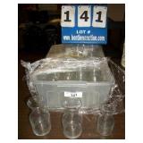 PLASTIC BIN: SMALL GLASS CENTER PIECES PLASTIC BIN: SMALL GLASS CENTER PIECES