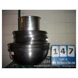 STAINLESS STEEL LARGE MIXING BOWLS (15X MONEY) STAINLESS STEEL LARGE MIXING BOWLS (15X MONEY)