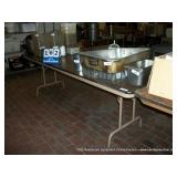 METAL/WOOD FOLDING TABLE, 30" X 30" X 96" METAL/WOOD FOLDING TABLE, 30" X 30" X 96"