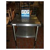 CASTERED STAINLESS STEEL TABLE