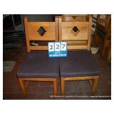 WOOD/CUSHION DINING ROOM CHAIR (2X MONEY)