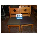 WOOD/CUSHION DINING ROOM CHAIR (2X MONEY)