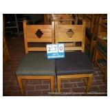 WOOD/CUSHION DINING ROOM CHAIR (2X MONEY)