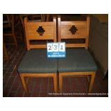 WOOD/CUSHION DINING ROOM CHAIR (2X MONEY)