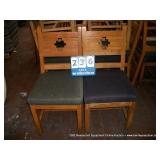 WOOD/CUSHION DINING ROOM CHAIR (2X MONEY)